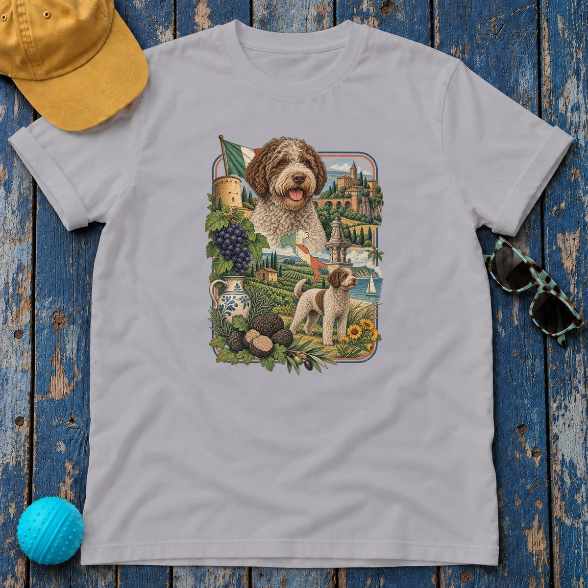 Lagotto Romagnolo Italy Heritage T-Shirt in Athletic Heather