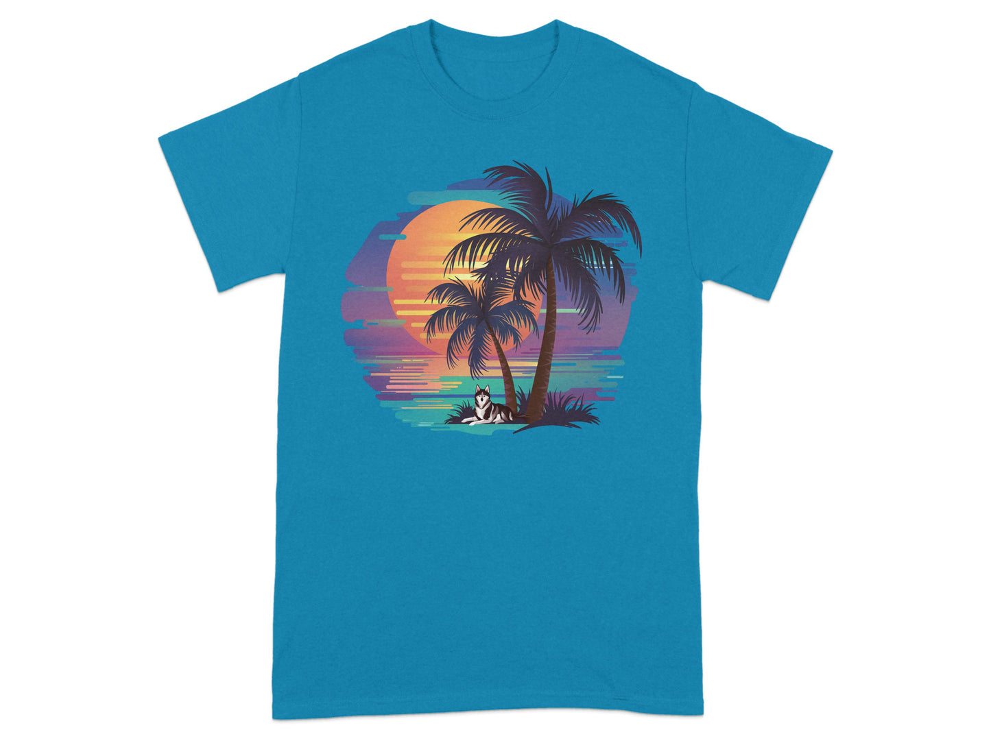 Sunset with Palm Trees Graphic T-Shirt product type