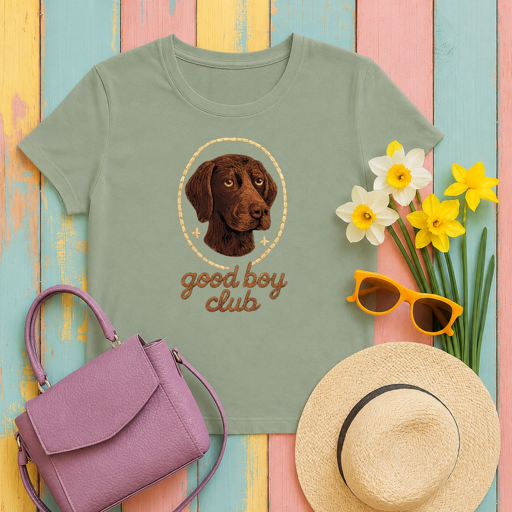 German Shorthaired Pointer Good Boy Club T-shirt in Sage