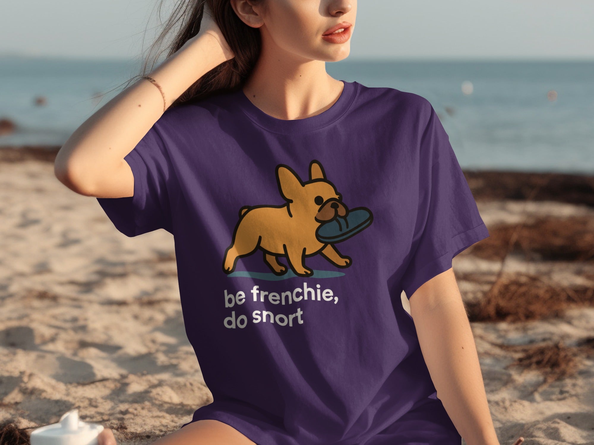 Be Frenchie Do Snort Graphic Tee Cute Dog Lovers Product
