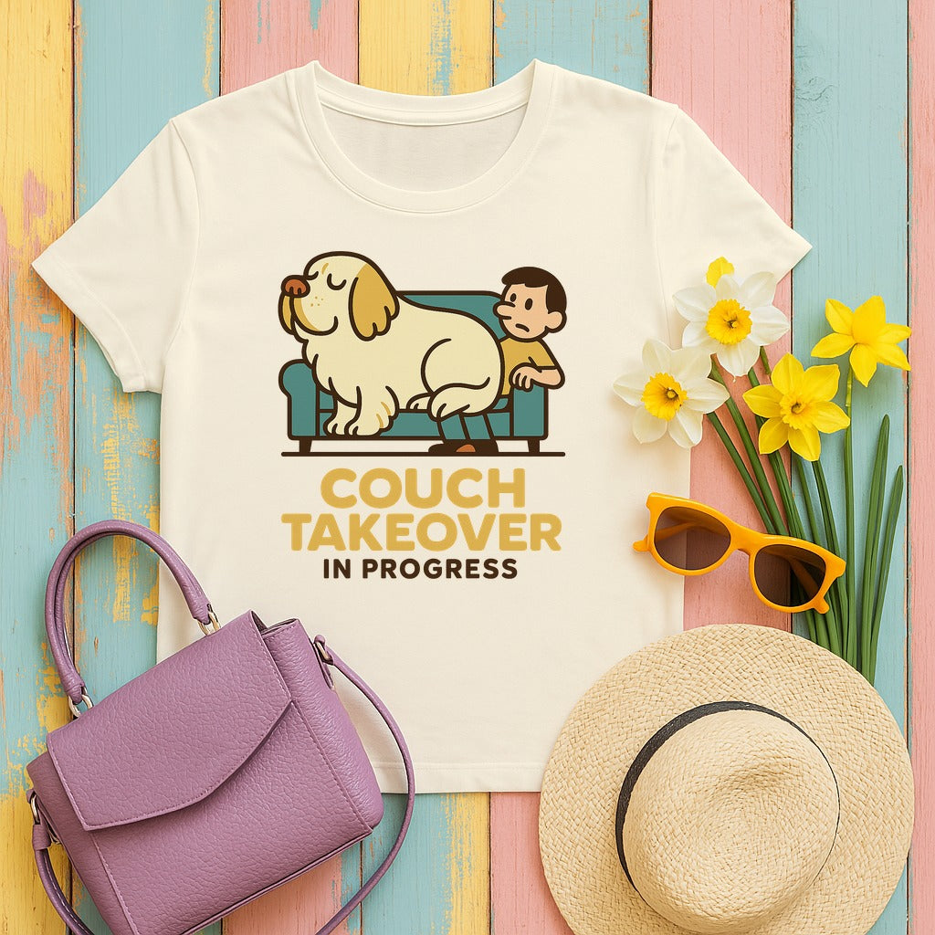 Clumber Couch Takeover Tee in Natural