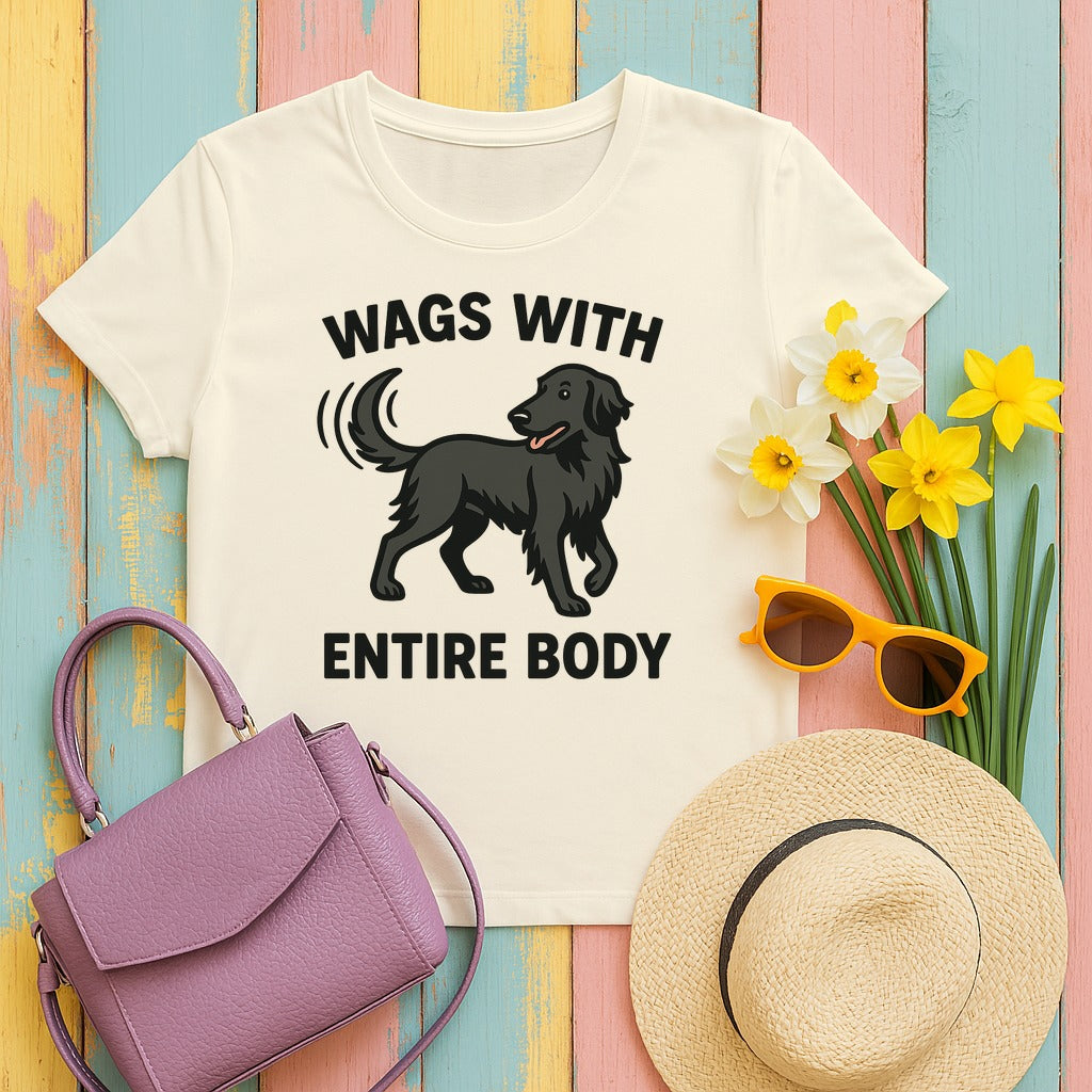 Flat-Coat Wags With Entire Body Tee in Natural