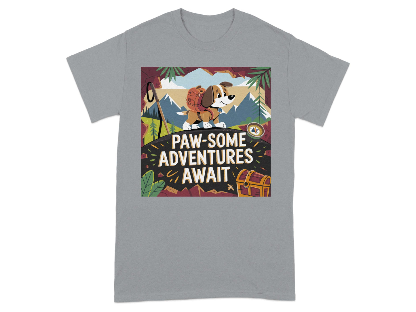 Paw-Some Adventures Await Graphic T-Shirt product type