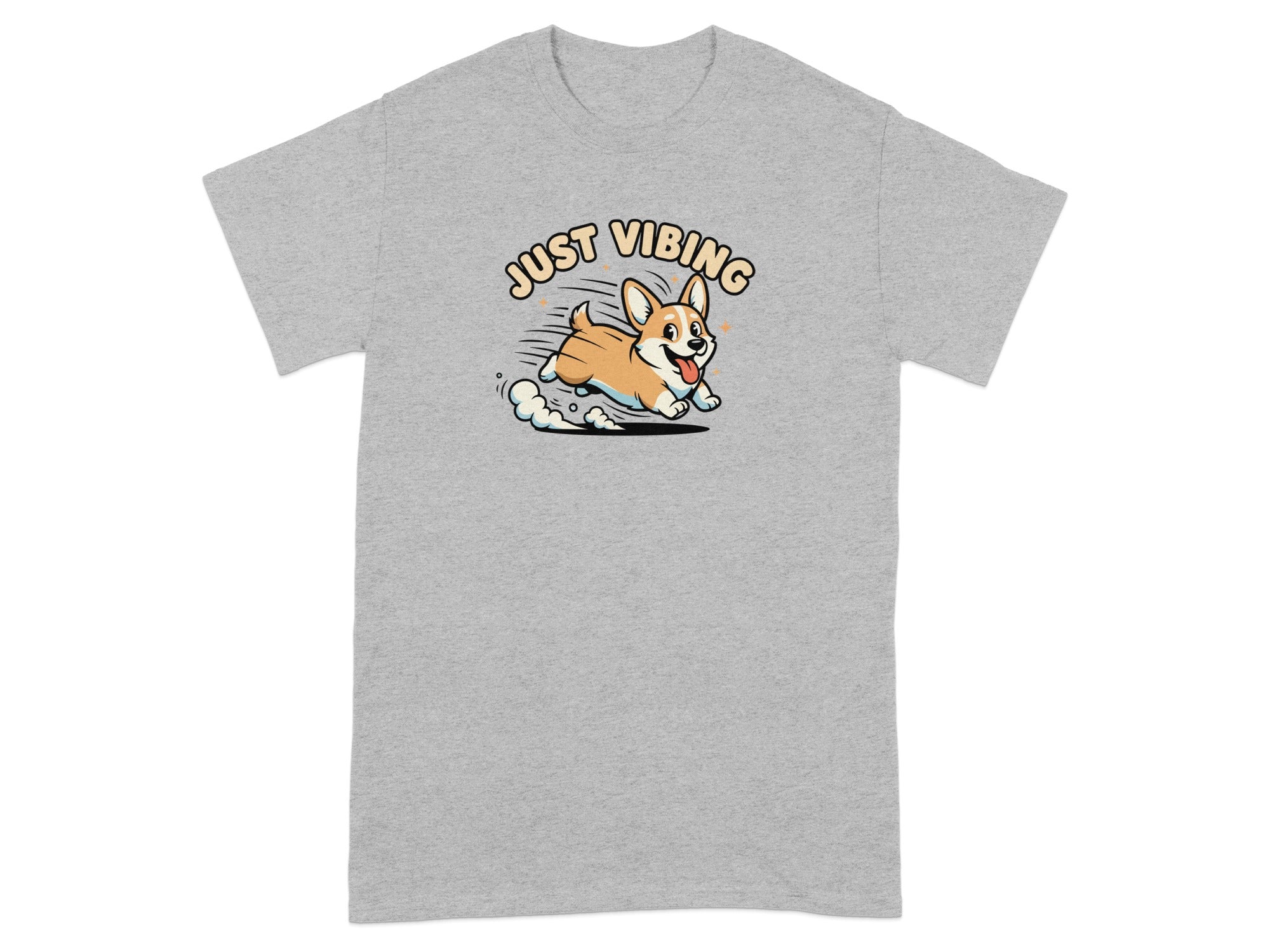 Just Vibing Corgi Graphic Design T-Shirt Product
