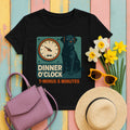 Black Lab Dinner O'Clock T-shirt in Black