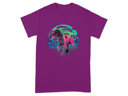 Vibrant Graphic Dog Design T-Shirt Colorful Apparel product type