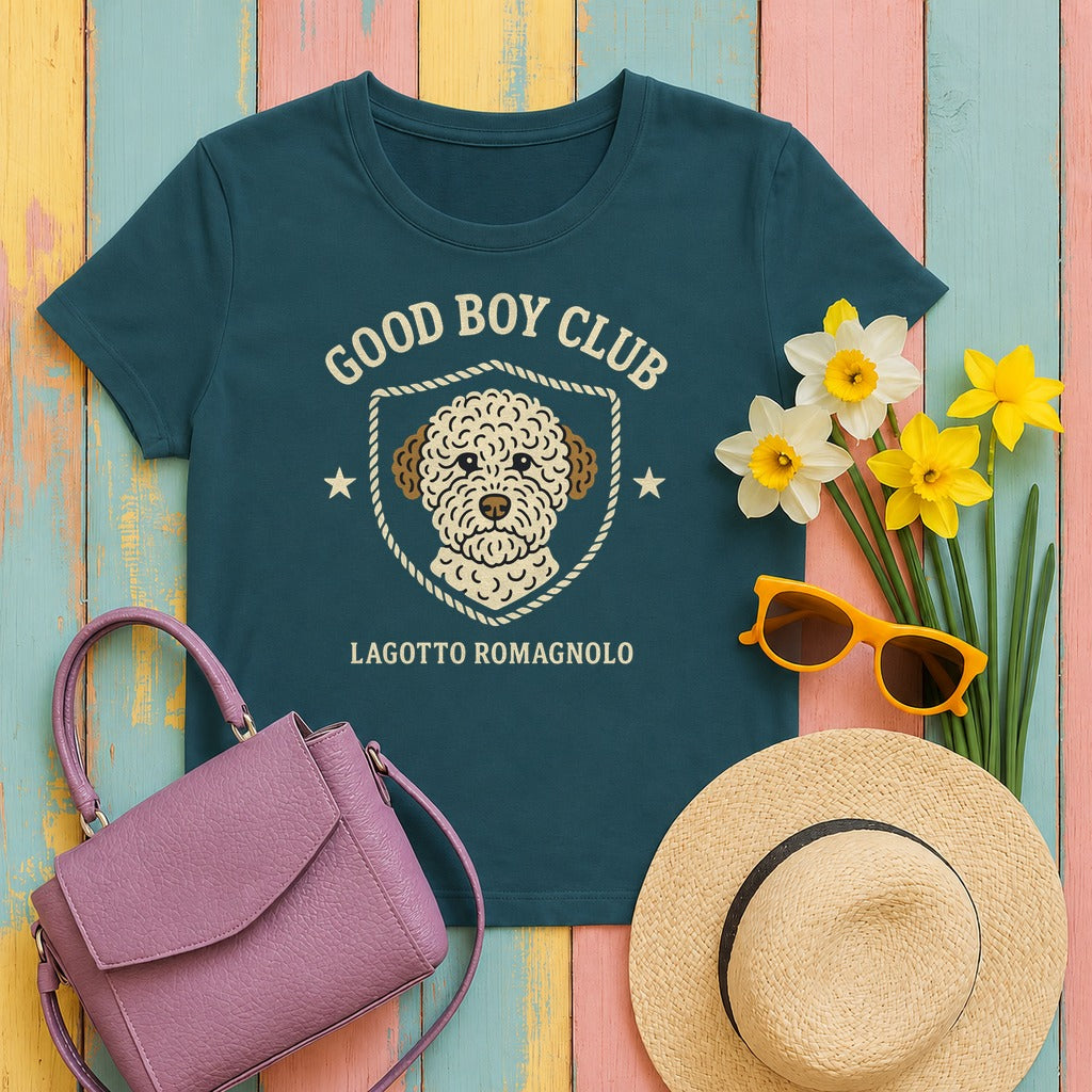 Lagotto Good Boy Club Tee in Heather Deep Teal