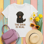 flat-coated retriever the-grin-is-real tee flat lay hero