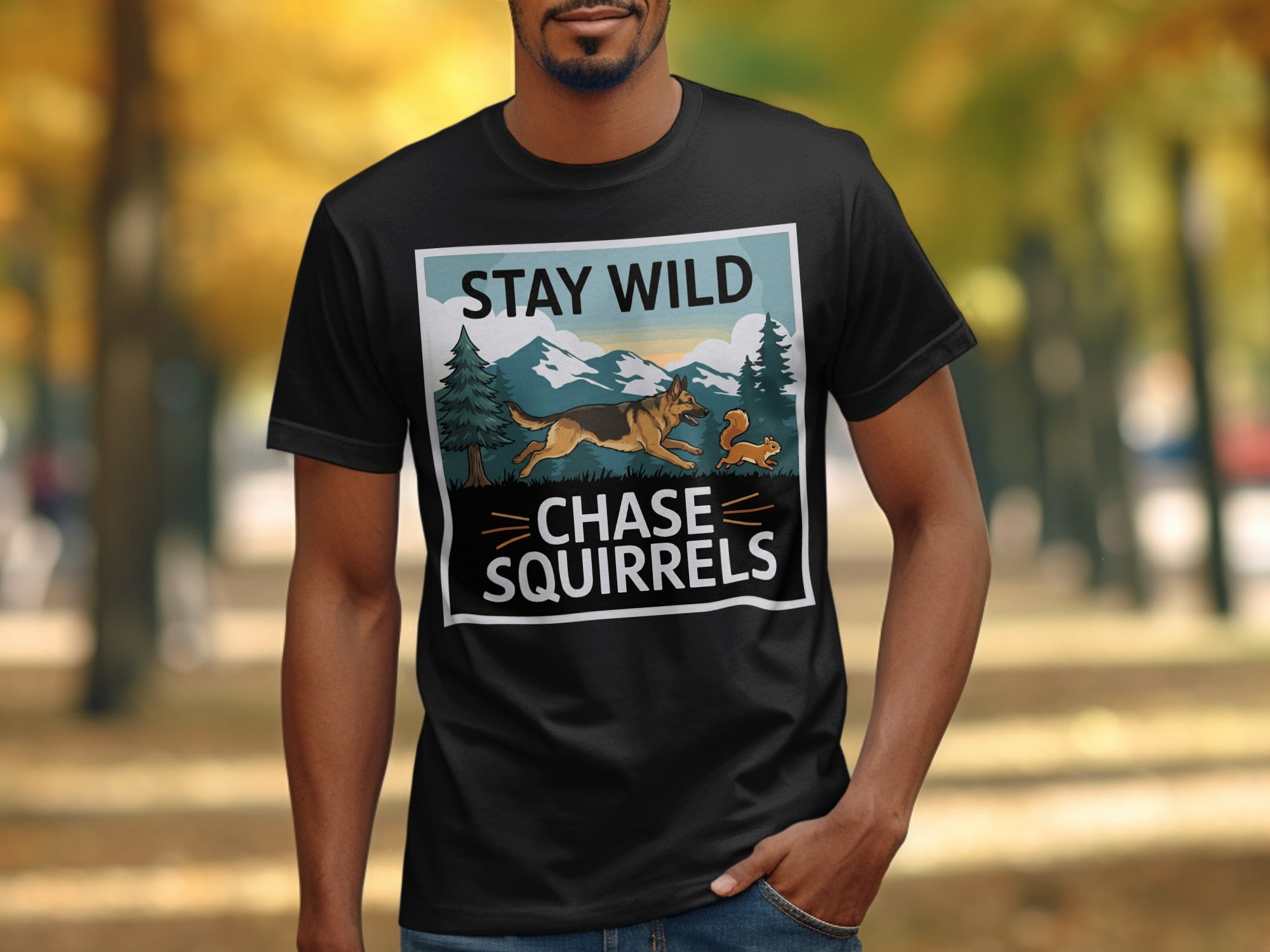 Stay Wild Chase Squirrels Outdoor Adventure T-shirt
