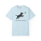 Stay playful chase joy dog with ball T-shirt