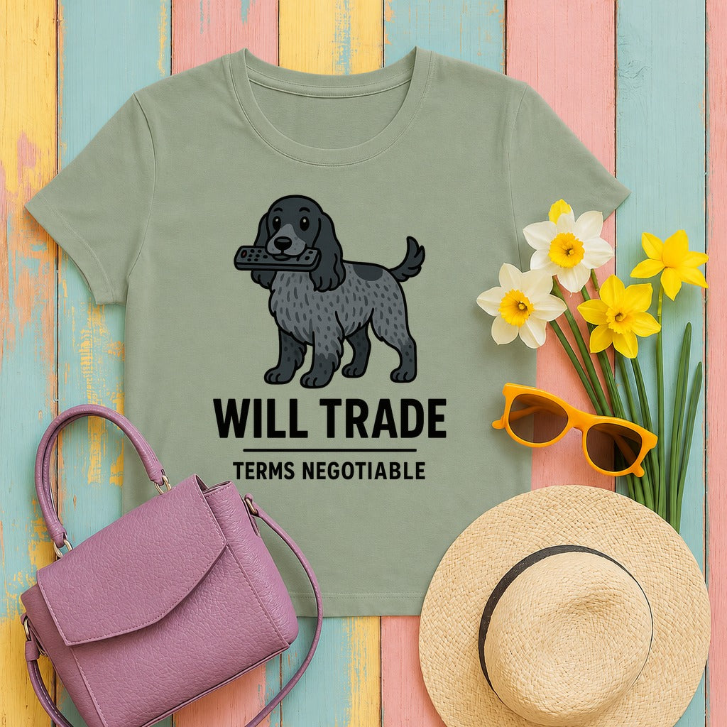 English Cocker Will Trade Tee in Sage