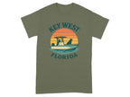 Key West Florida Sunset Boat Graphic T-shirt product