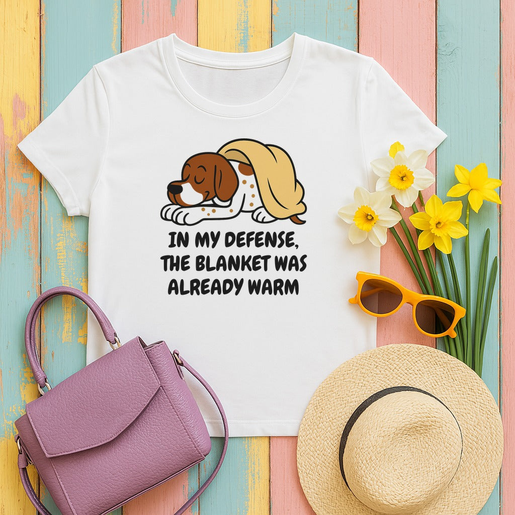 German Shorthaired Pointer Blanket Was Already Warm Tee in White