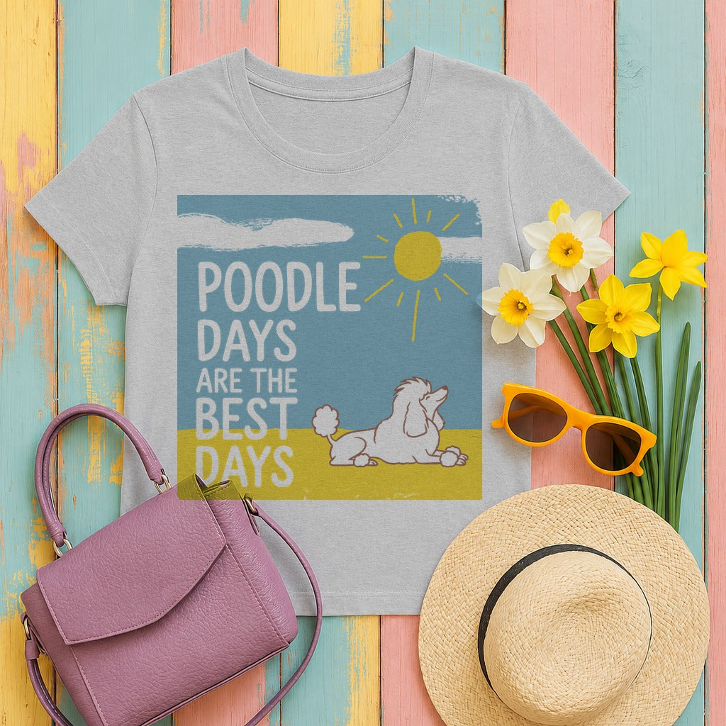 Poodle Days Blissful T-Shirt in Sport Grey