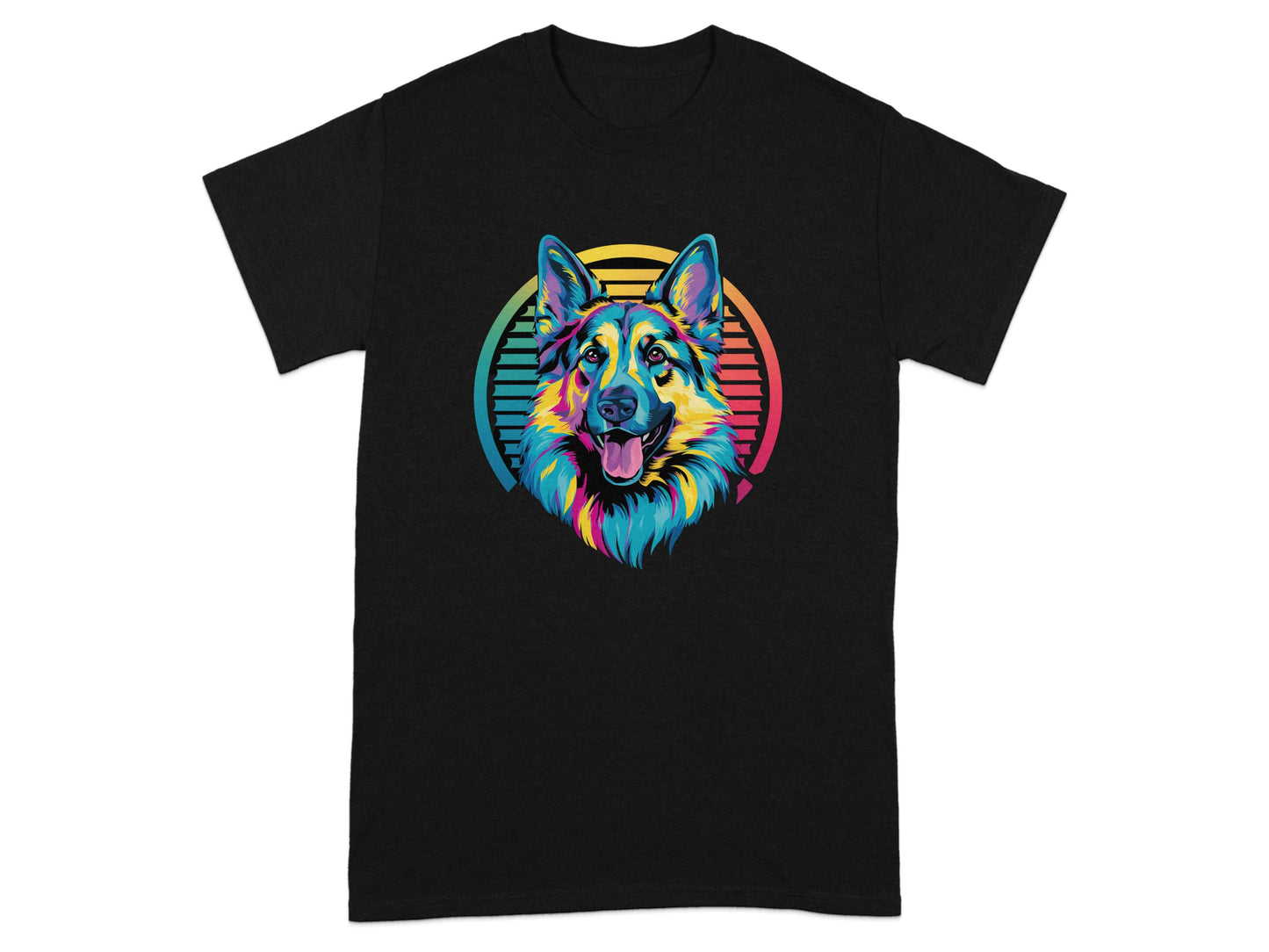 Colorful German Shepherd Art Graphic T-Shirt product