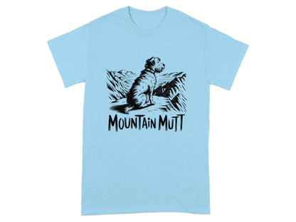 Mountain Mutt Dog Graphic Blue T-Shirt product