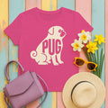 The Pug Outline T-Shirt in Heliconia