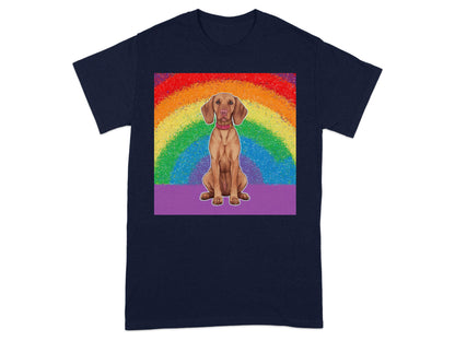 Vibrant Rainbow Graphic T-Shirt with Dog Print product type