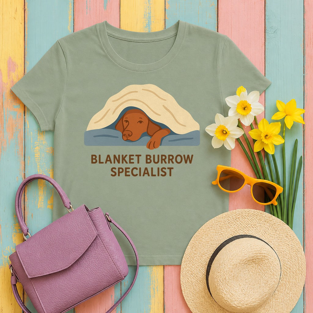 Vizsla Blanket Burrow Specialist Tee in Sage