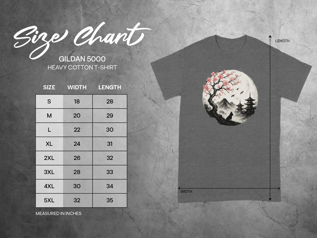 Cherry Blossom Mountain Scene Graphic T-shirt