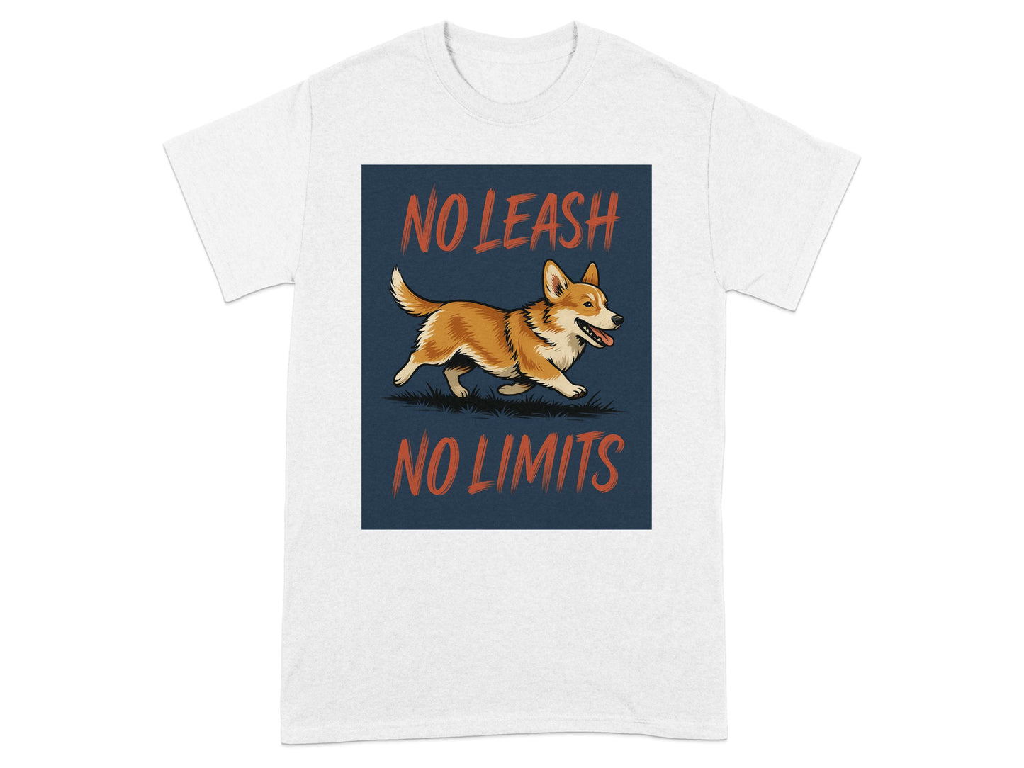 No Leash No Limits Corgi Graphic Tee Shirt product