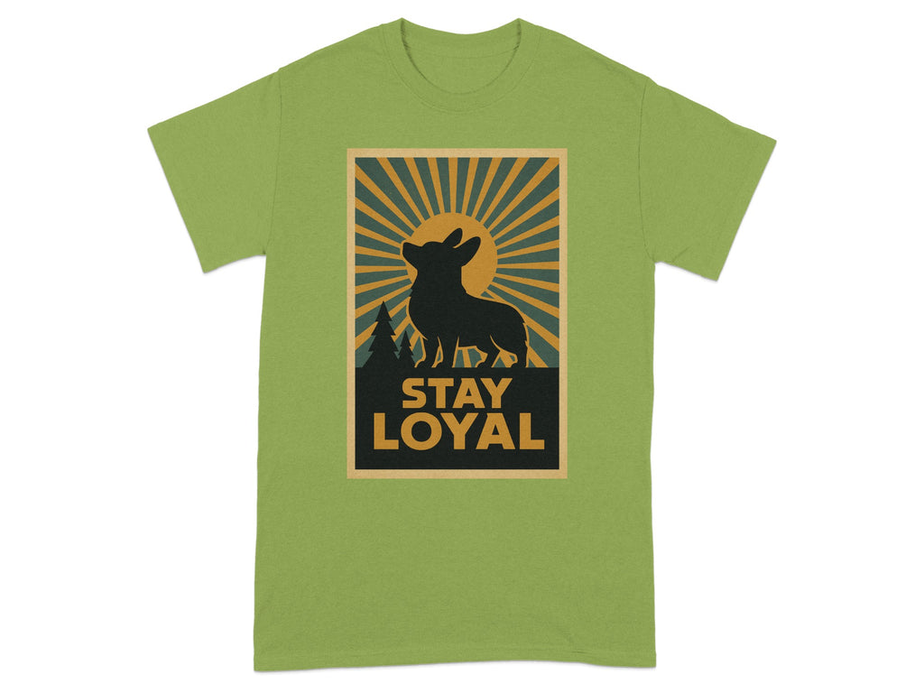 Stay Loyal Dog Silhouette Graphic T-Shirt