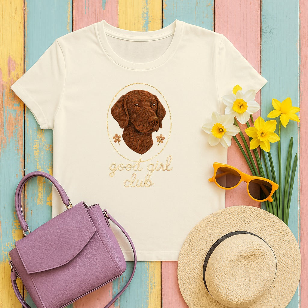 German Shorthaired Pointer Good Girl Club T-shirt in Natural