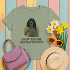 english cocker spaniel knew-already tee flat lay hero