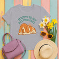 Bracco Italiano Happy Is My Resting Face Tee in Athletic Heather