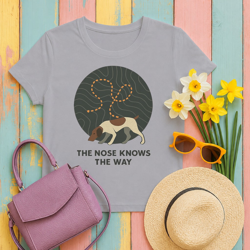 German Shorthaired Pointer The Nose Knows T-shirt in Athletic Heather