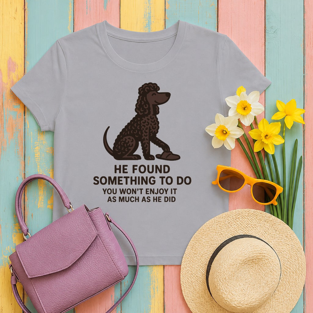 Irish Water Spaniel He Found Something To Do Tee