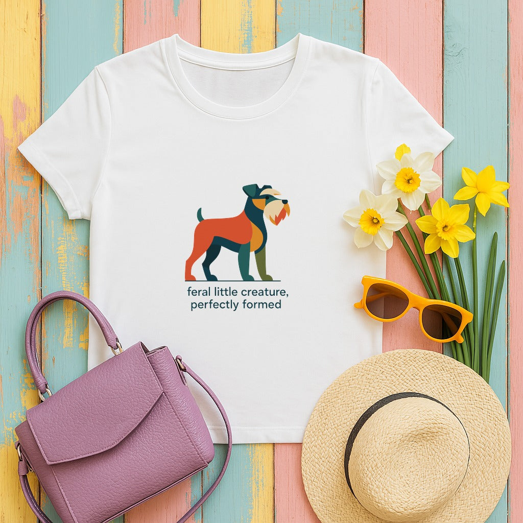 feralfam schnauzer tee flat lay hero v8
