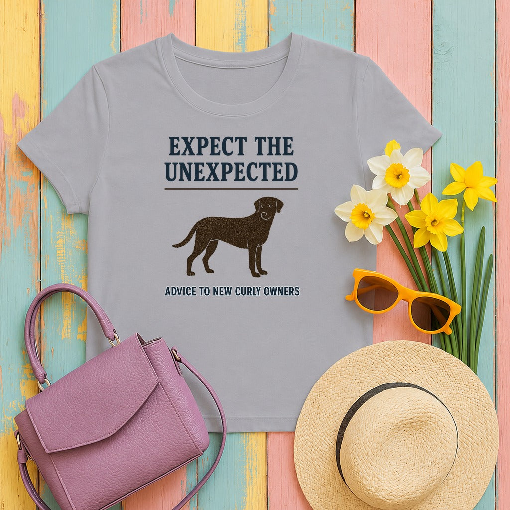 Curly-Coated Retriever Expect The Unexpected Tee in Athletic Heather