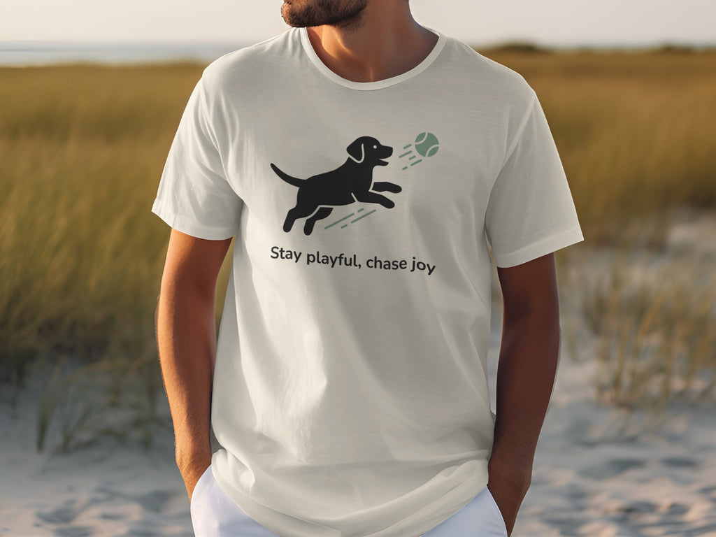 Stay Playful Chase Joy Dog Lover Graphic T-Shirt