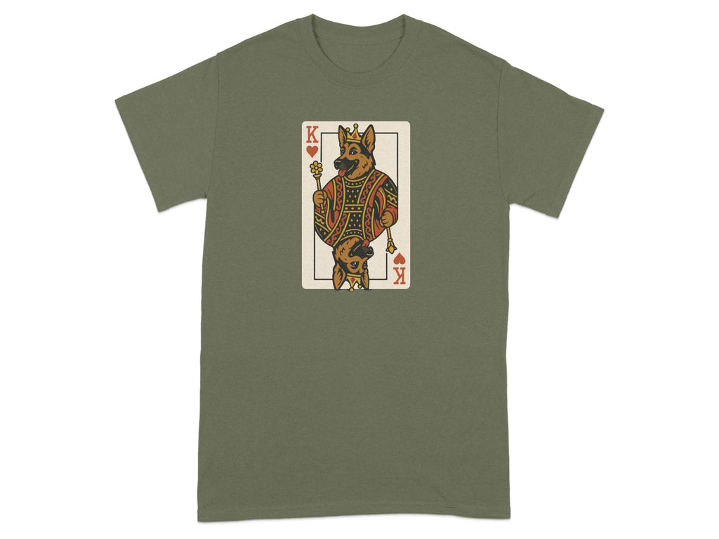 King of Dogs Playing Card Graphic T-shirt