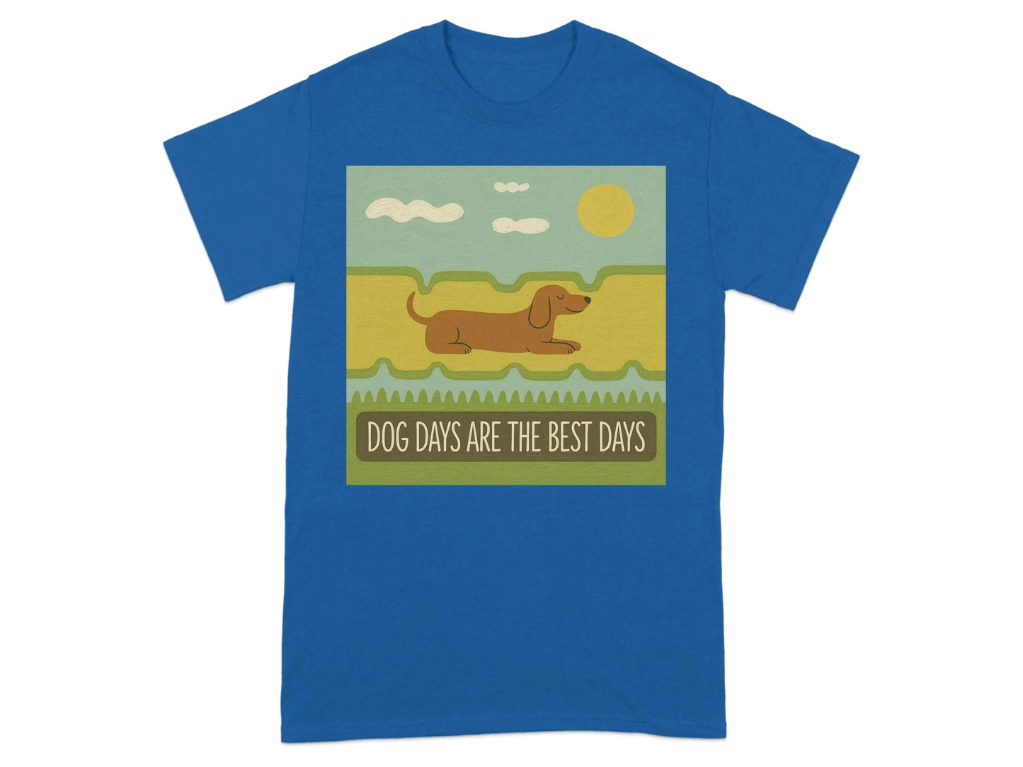 Dog Days Are The Best Days Dachshund T-Shirt Royal T-shirt