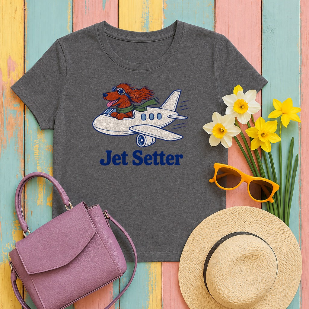 Irish Setter Jet Setter Tee in Dark Grey Heather
