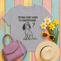 English Setter Trying Very Hard to Understand Tee in Athletic Heather