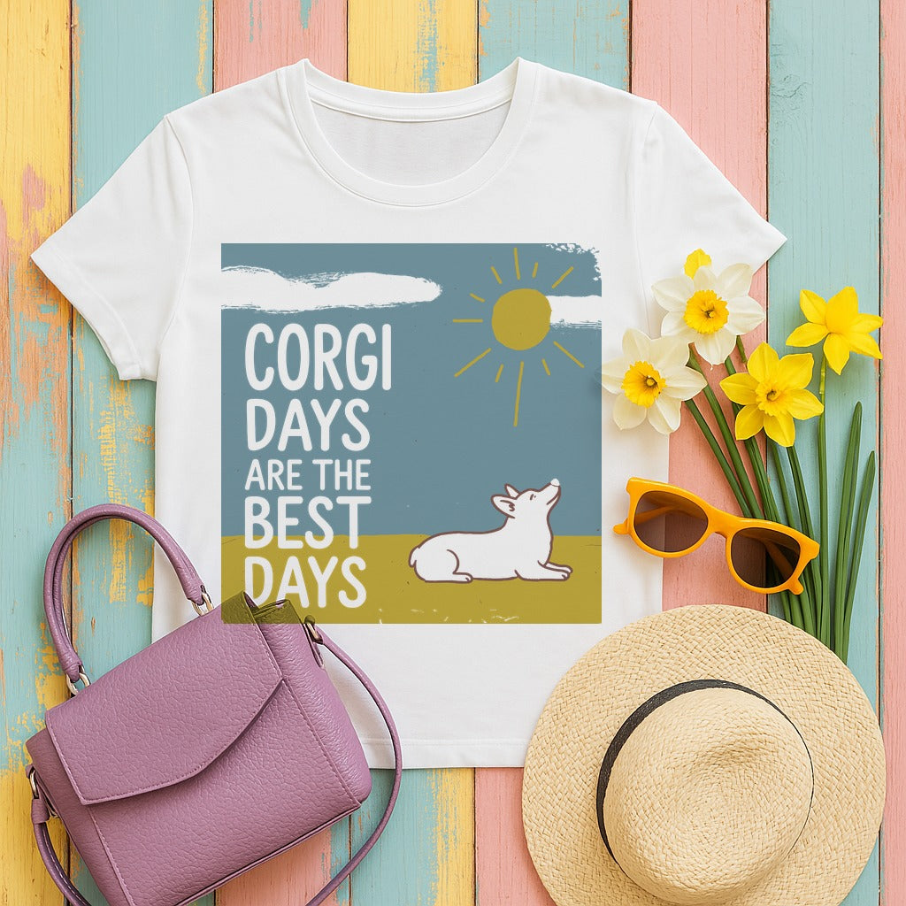 Corgi Days T-Shirt in White