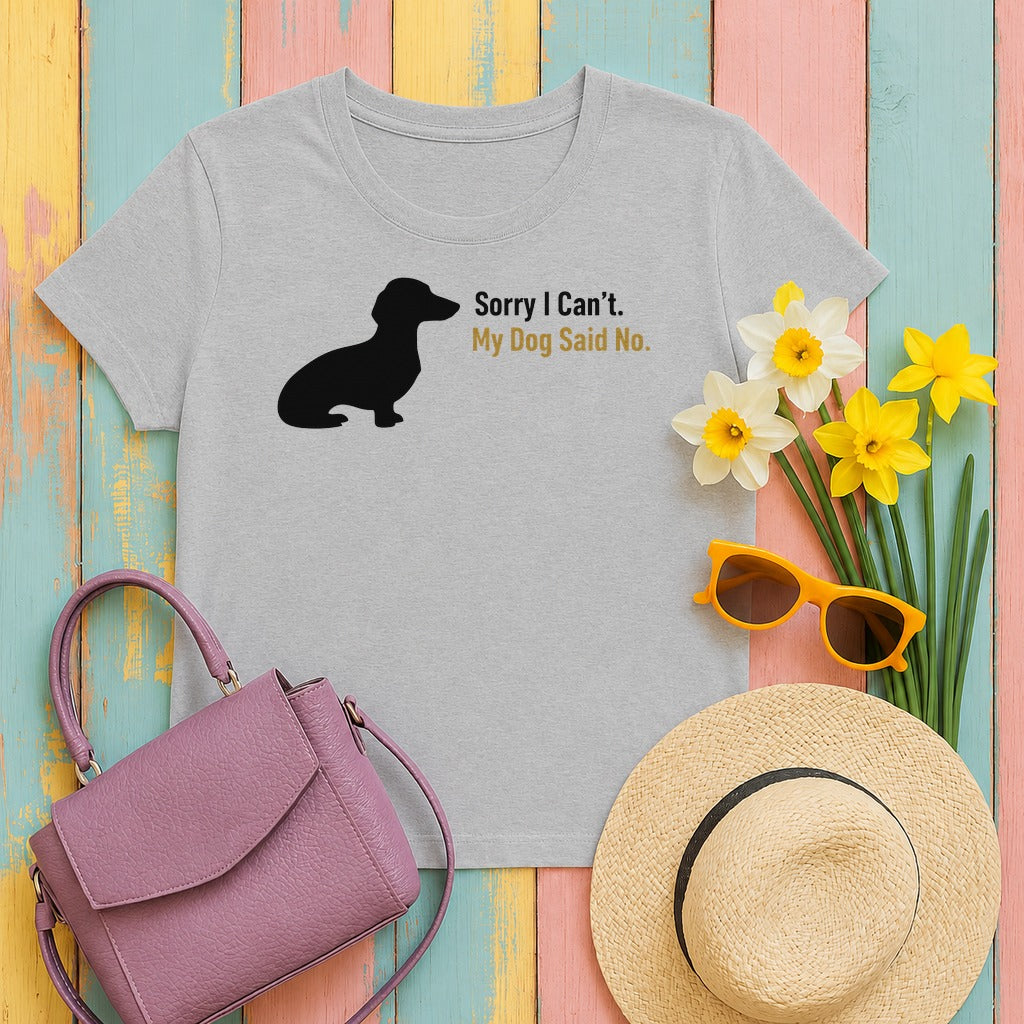 mig2 sorry-i-cant-dachshund-lover tee flat lay hero v8