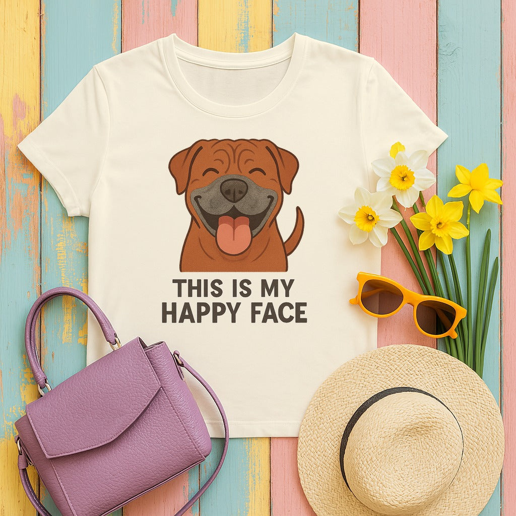 Cane Corso This Is My Happy Face Tee in Natural