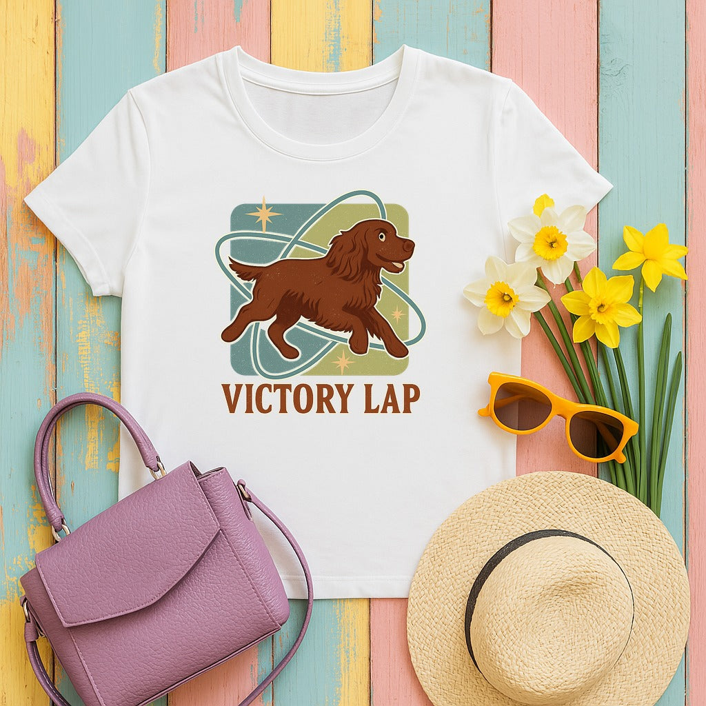 Boykin Spaniel Victory Lap T-shirt in White