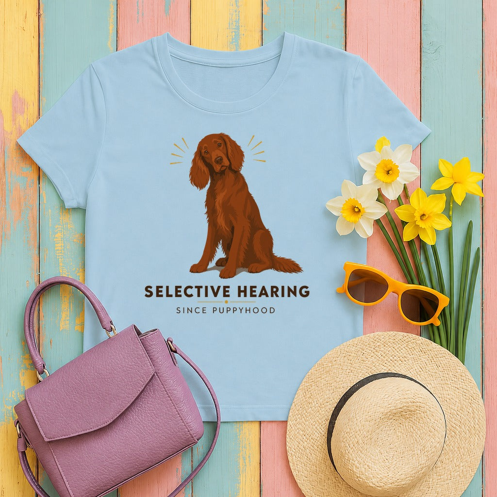 Selective Hearing Irish Setter T-Shirt in Light Blue