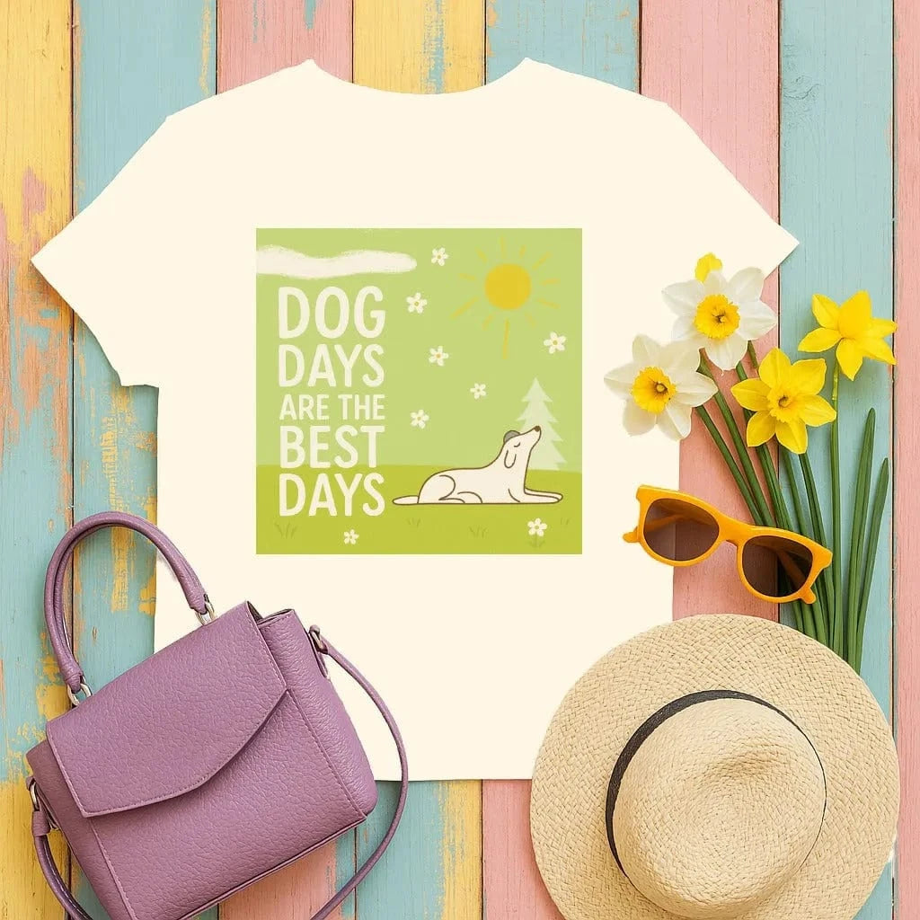 Dog Days Are The Best Days Spring T-Shirt Natural T-shirt