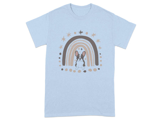Rainbow and French Bulldog Graphic Tee Shirt product type