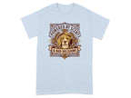 Light blue t-shirt with a beagle's portrait and "Powered by Scent & Bad Decisions" text.