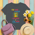 The One Where I Became A Lab Mom T-Shirt in Charcoal