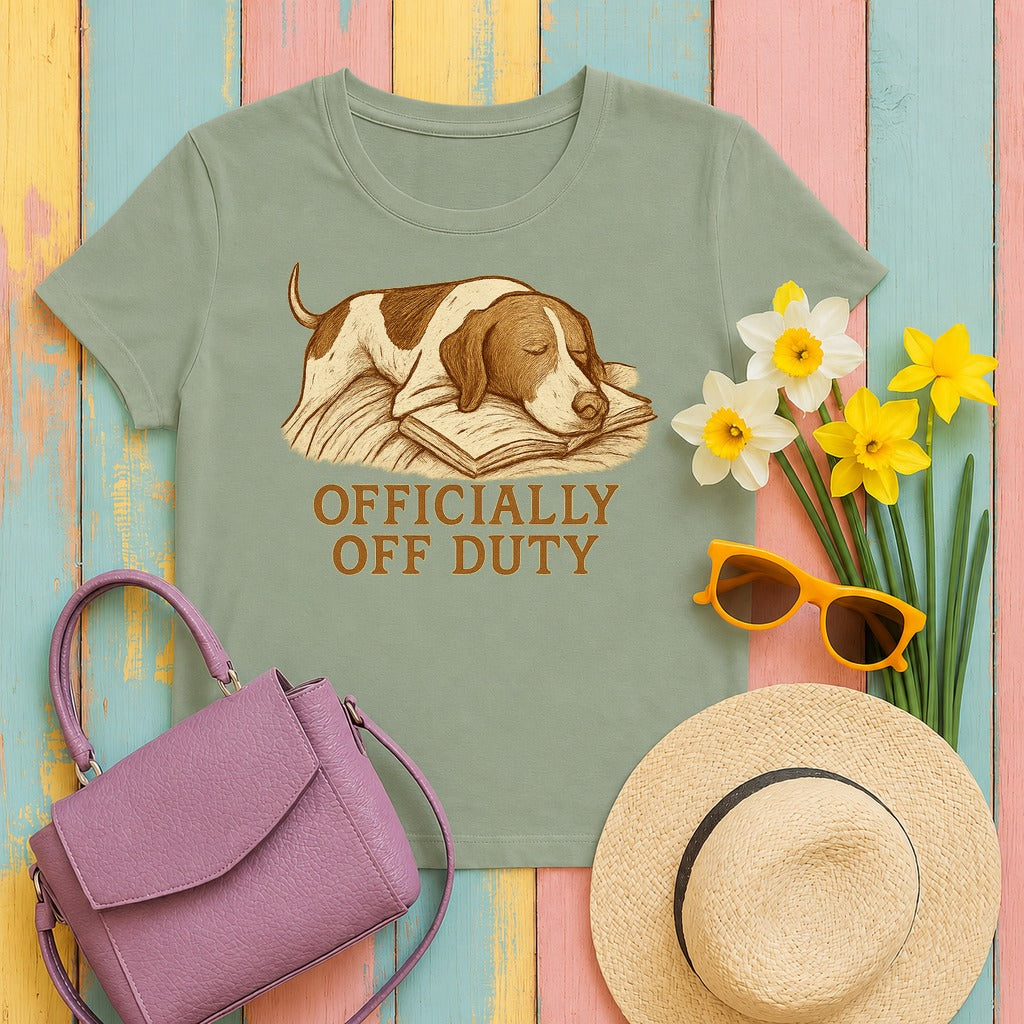 Pointer Officially Off Duty T-shirt in Sage