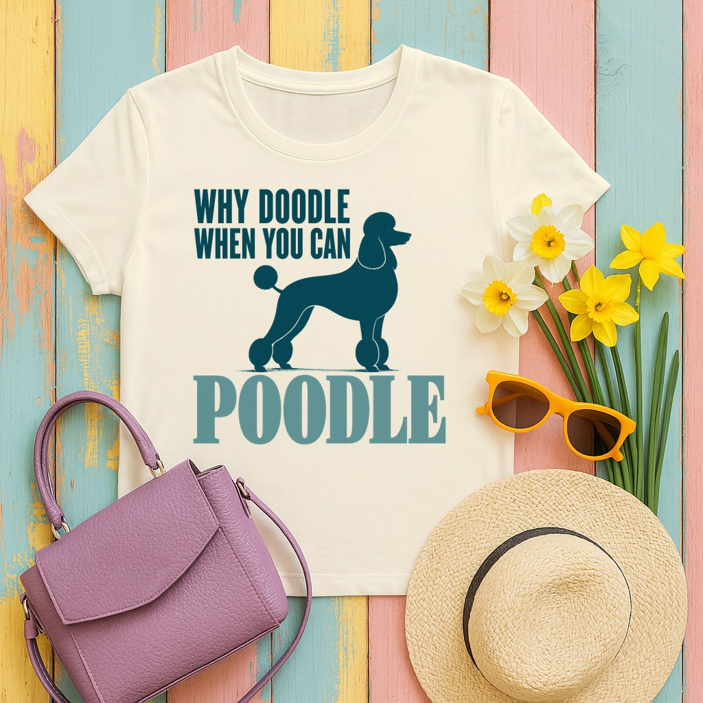 Poodle Perfection T-shirt in Natural