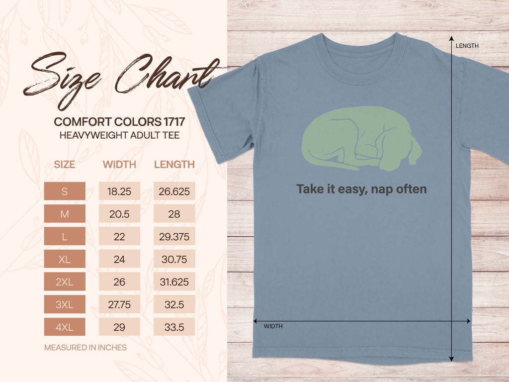 Take it easy nap often Heavyweight Adult Tee